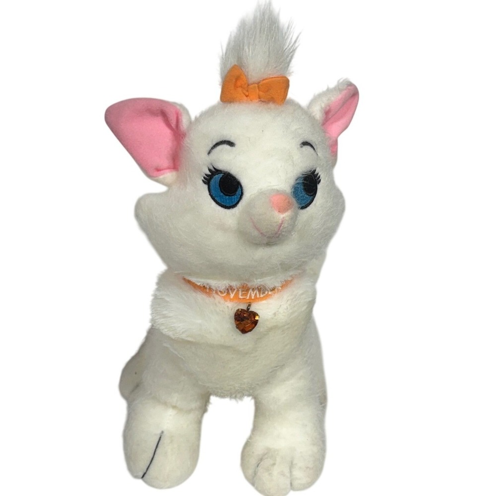Disney Store Aristocats Marie November Birthstone Plush Women‎ 12in White Kitten